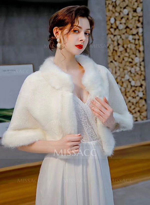 Faux Fur Bridal Wedding Cape