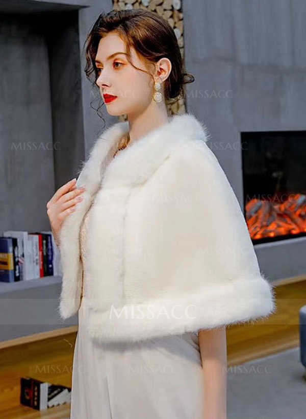 Faux Fur Bridal Wedding Cape