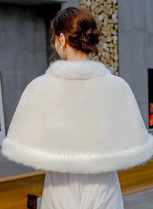 Faux Fur Bridal Wedding Cape