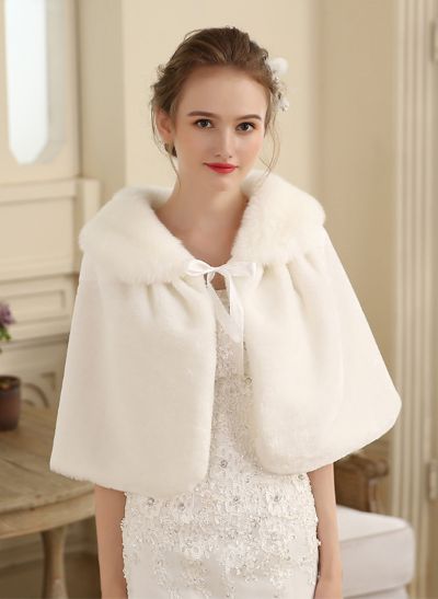 Faux Fur Bridal Wedding Cape