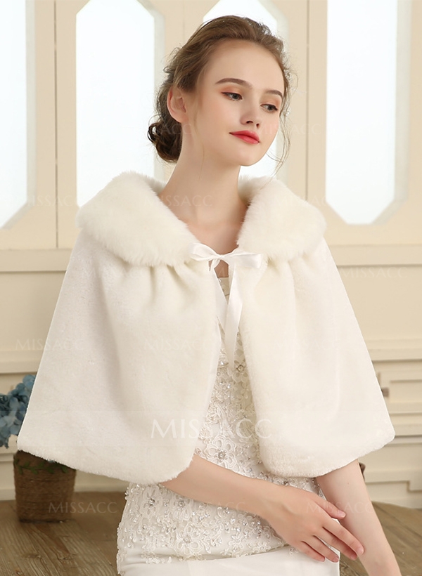 Faux Fur Bridal Wedding Cape