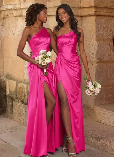 winter velvet bridesmaid dresses Sheath V Neck Sage Green Silk Satin Bridesmaid Dress with Bow