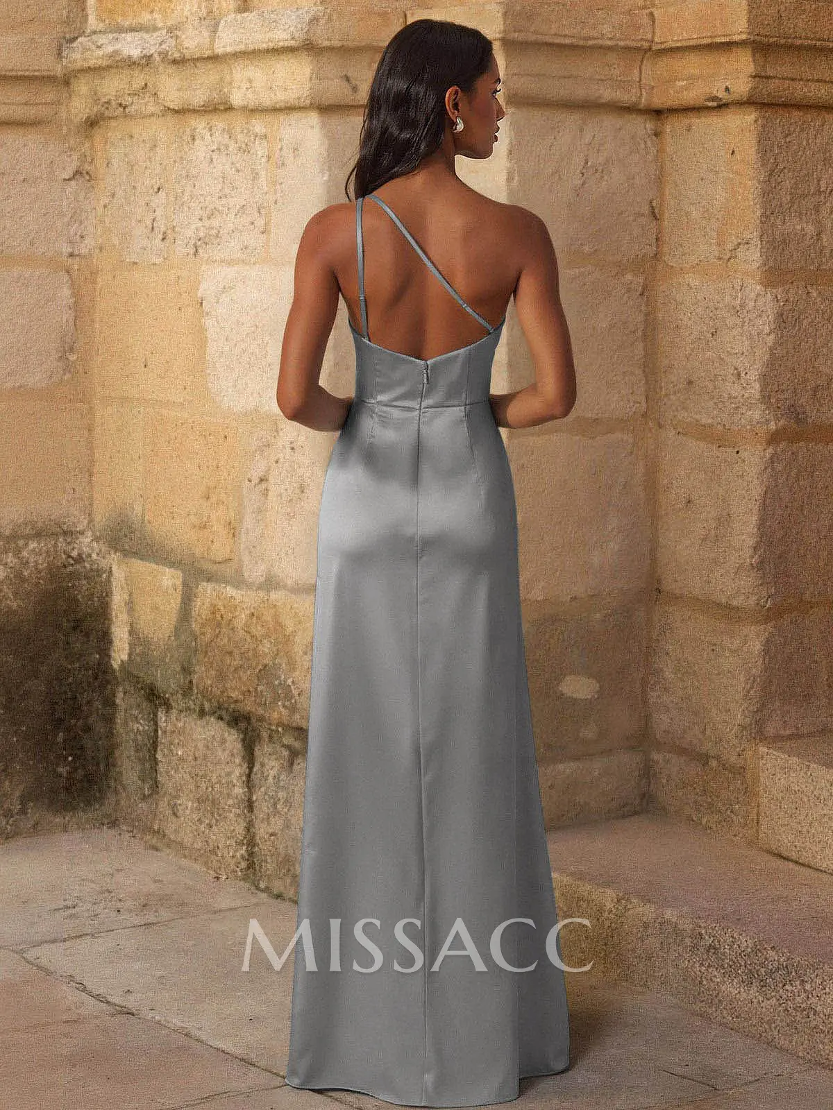 one shoulder gray bridesmaid dress Long Sequins Lace Burgundy Modest Mismatched Bridesmaid Dresses with  Sleeves PB10106