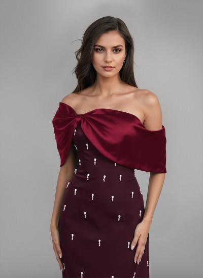 Elegant Off-The-Shoulder Evening Dresses With Bow(s)/Beading