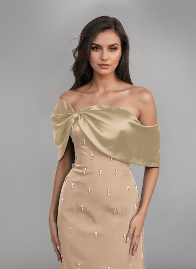Elegant Off-The-Shoulder Evening Dresses With Bow(s)/Beading