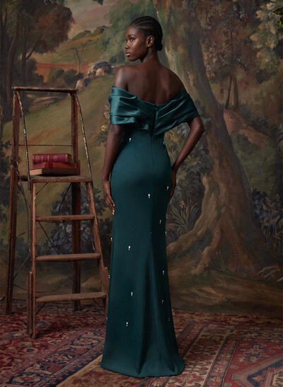 Elegant Off-The-Shoulder Evening Dresses With Bow(s)/Beading