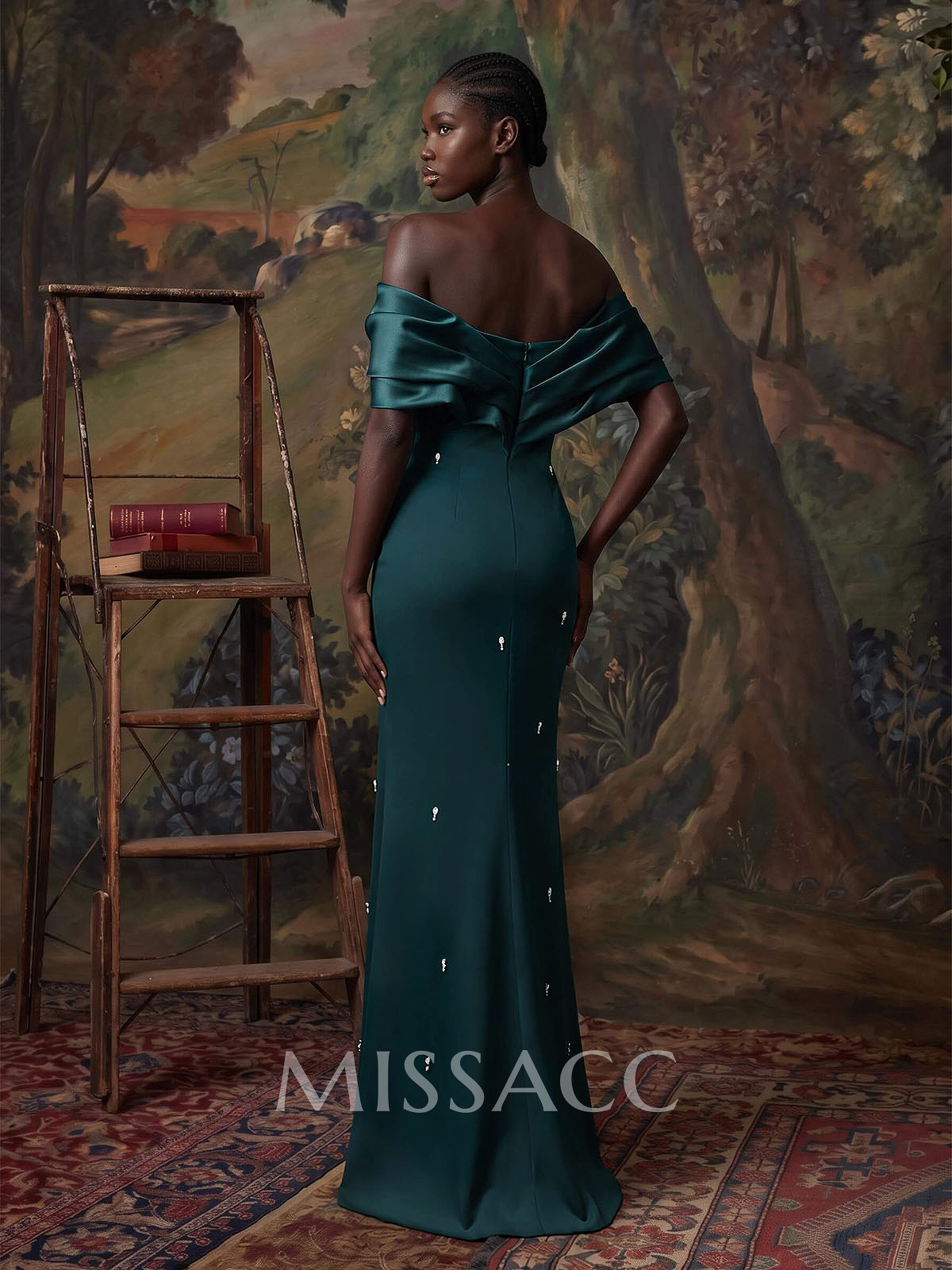Elegant Off-The-Shoulder Evening Dresses With Bow(s)/Beading