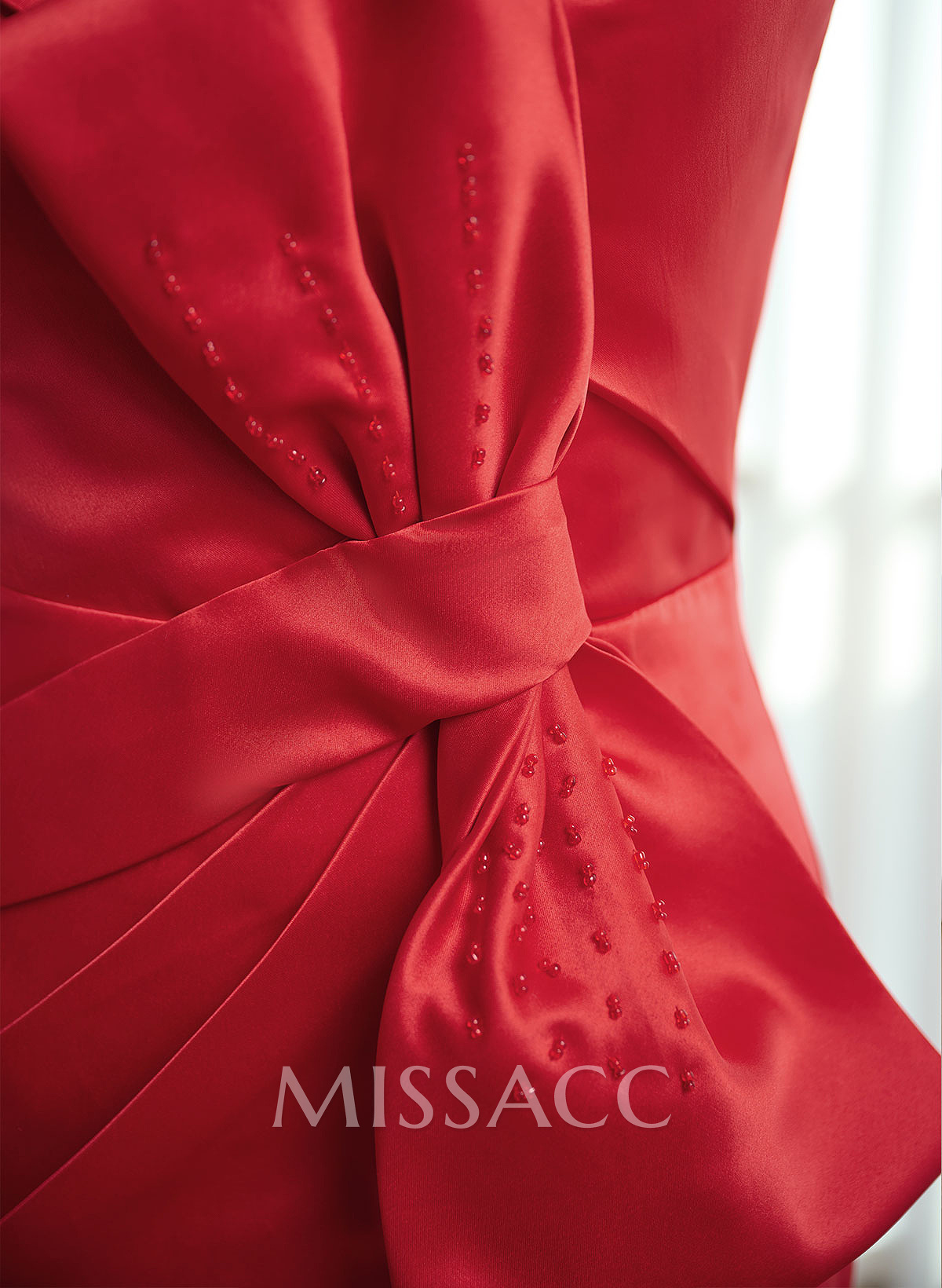 Elegant Fit And Flare Off-The-Shoulder Satin Evening Dresses With Bow(s)