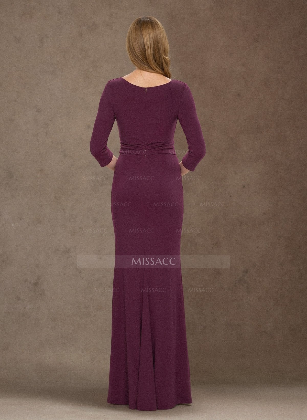 Simple V-Neck Floor-Length Jersey Mother Of The Bride Dresses With Ruffle