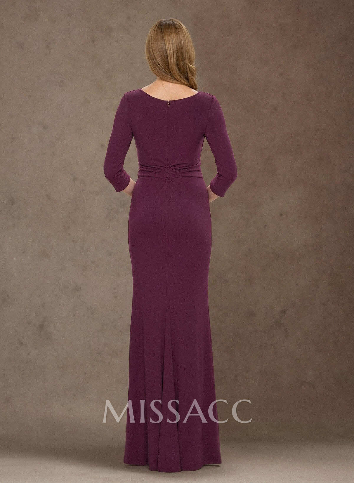 Simple V-Neck Floor-Length Jersey Mother Of The Bride Dresses With Ruffle