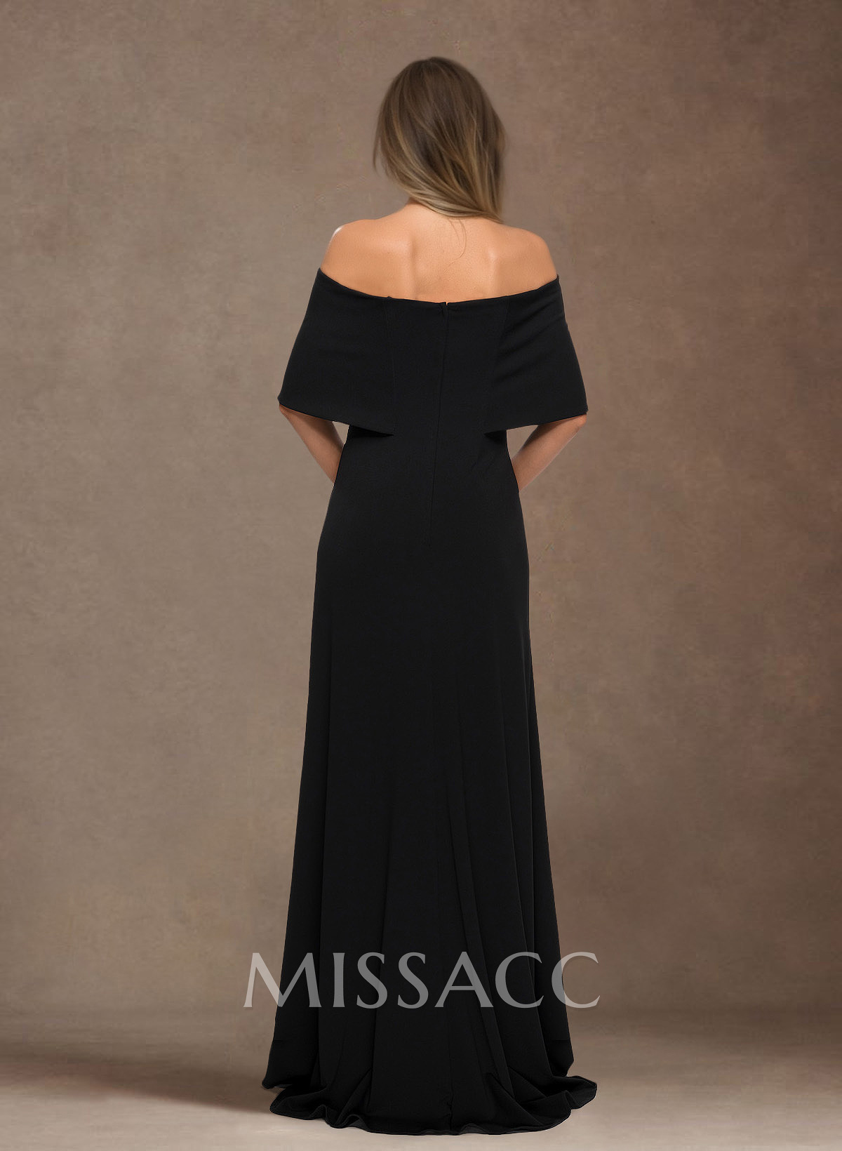 Elegant Wrap Off Shoulder Sleeveless Jersey Mother Of The Bride Dresses