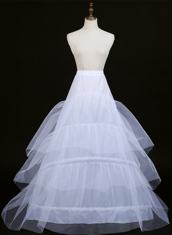 Chapel Train Slip Floor-Length 2 Tier Petticoats For Party/Wedding