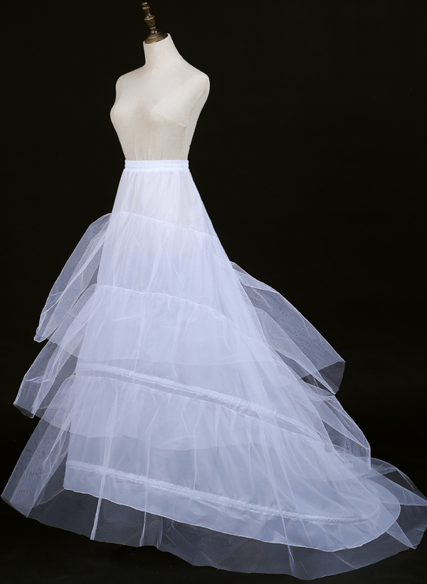 Chapel Train Slip Floor-Length 2 Tier Petticoats For Party/Wedding