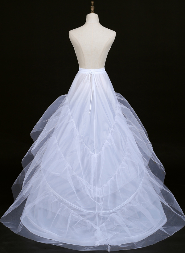 Chapel Train Slip Floor-Length 2 Tier Petticoats For Party/Wedding