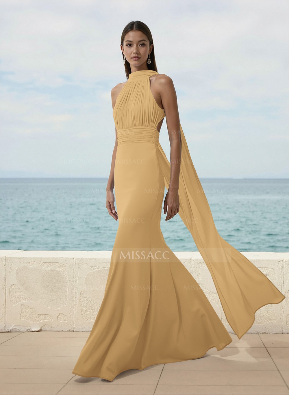 Asos Design Vestito Lungo Drappeggiato ASOS DESIGN Vestito Lungo