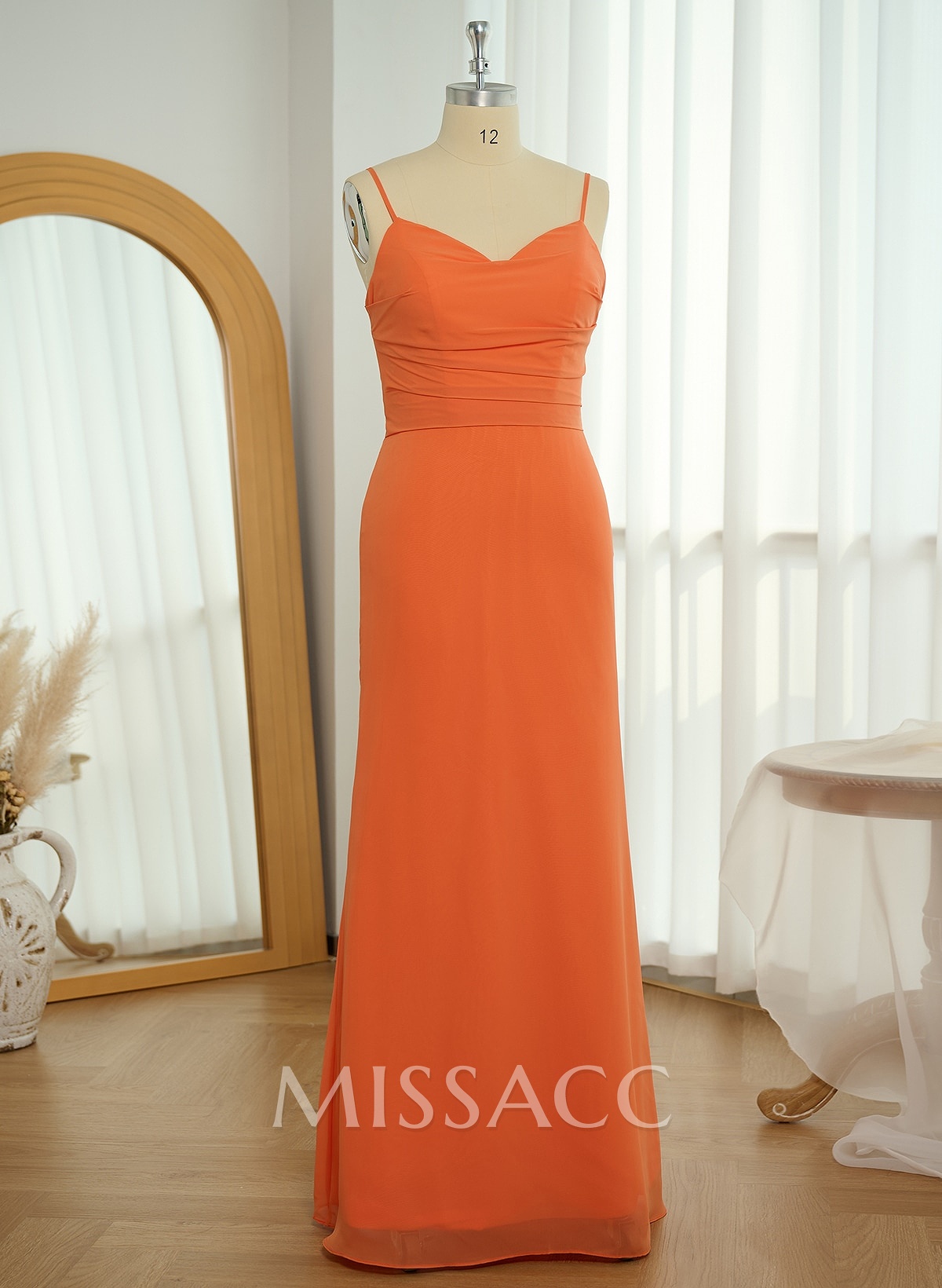 Simple Sweetheart Spaghetti Straps Floor-Length Chiffon Bridesmaid Dresses Simple Sweetheart Spaghetti Straps Floor-Length Chiffon Bridesmaid Dresses
