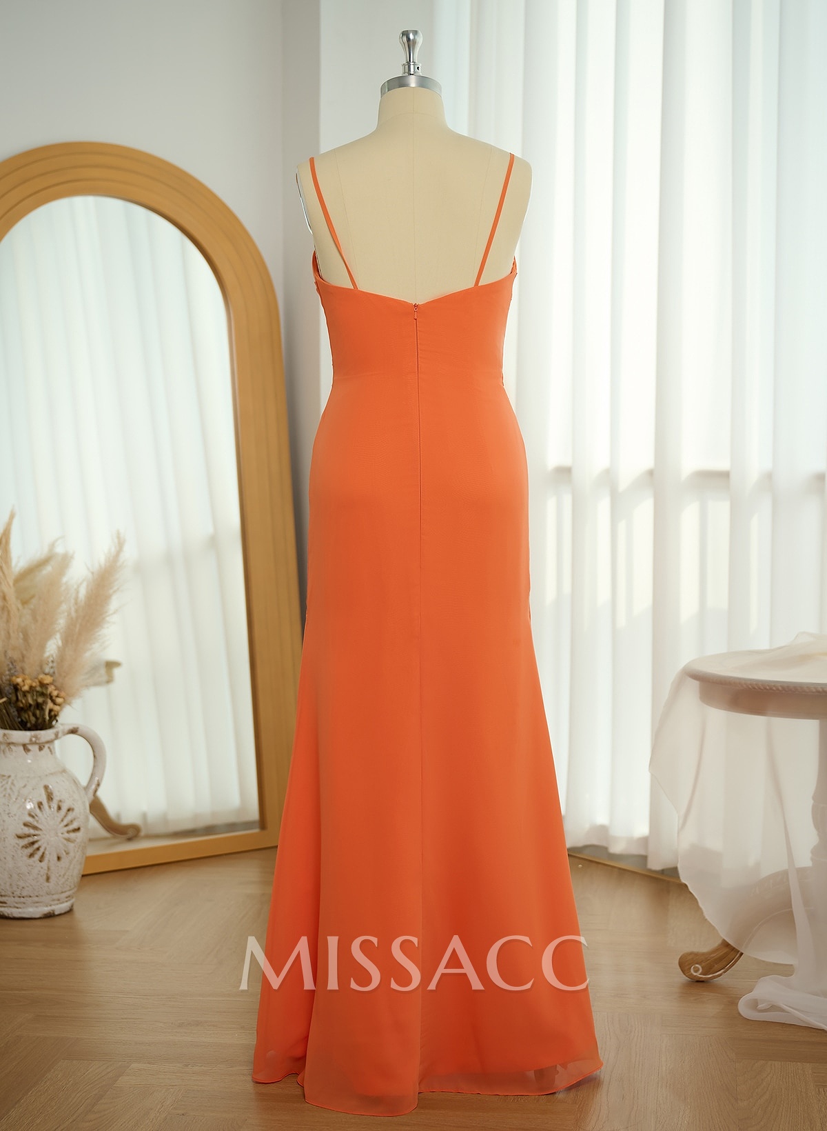 Simple Sweetheart Spaghetti Straps Floor-Length Chiffon Bridesmaid Dresses Simple Sweetheart Spaghetti Straps Floor-Length Chiffon Bridesmaid Dresses