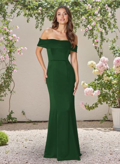 Elegant Trumpet Off-The-Shoulder Sleeveless Satin Bridesmaid Dresses