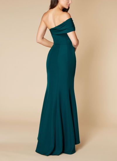 Elegant Pleated Off-The-Shoulder Mermaid Elastic Satin Bridesmaid Dresses