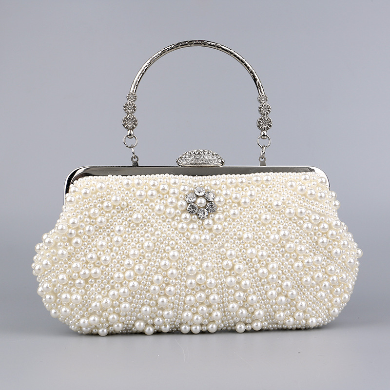 Lmitation Pearl Snap Closure Clutches & Bags For Event/Party/Wedding