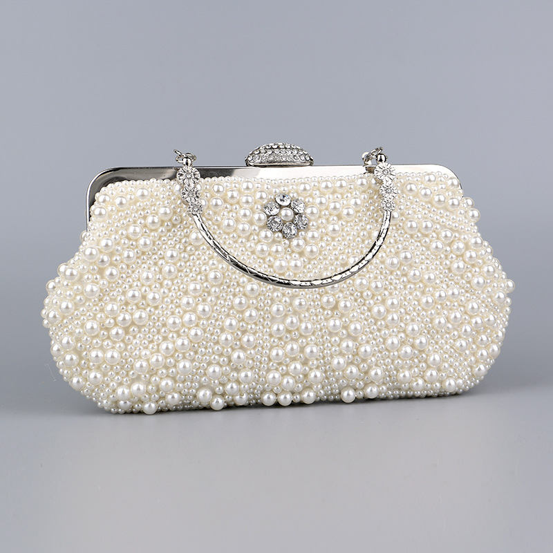 Lmitation Pearl Snap Closure Clutches & Bags For Event/Party/Wedding