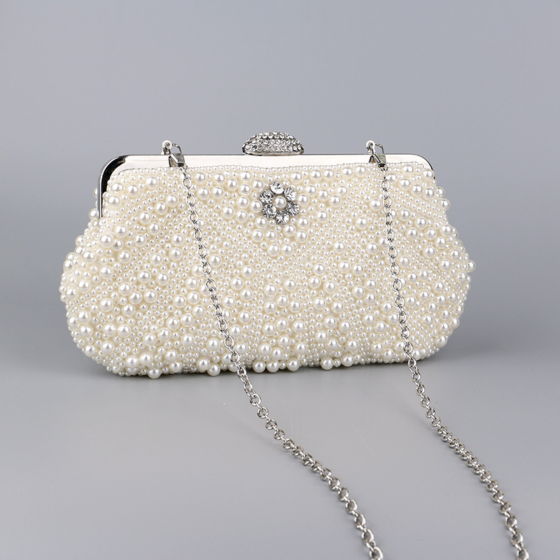 Lmitation Pearl Snap Closure Clutches & Bags For Event/Party/Wedding