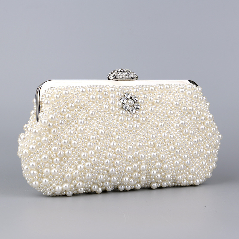 Lmitation Pearl Snap Closure Clutches & Bags For Event/Party/Wedding