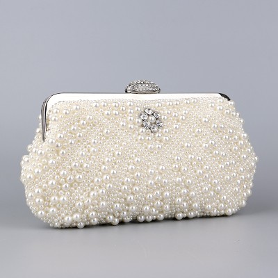 Lmitation Pearl Snap Closure Clutches & Bags For Event/Party/Wedding