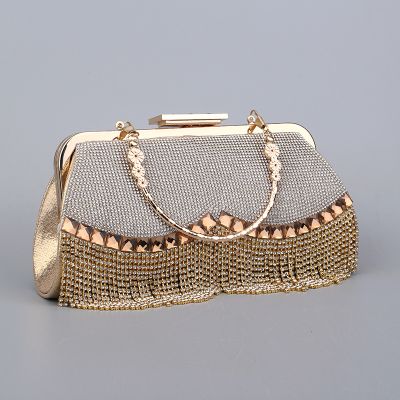 Sparkling Glitter Snap Closure Clutches & Bags With Crystal/ Rhinestone