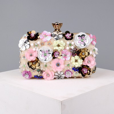 Flower Snap Closure Clutches & Bags For Event/Party/Wedding