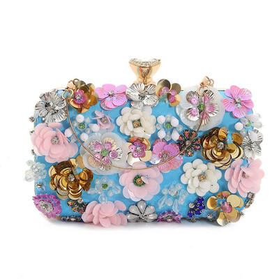 Flower Snap Closure Clutches & Bags For Event/Party/Wedding