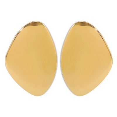 Exaggerated Trend Pebble Shaped Glossy Earrings