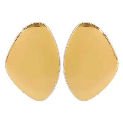Exaggerated Trend Pebble Shaped Glossy Earrings
