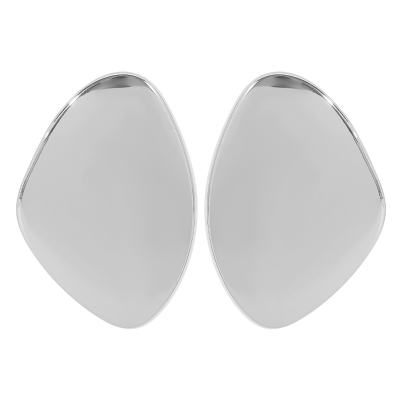 Exaggerated Trend Pebble Shaped Glossy Earrings