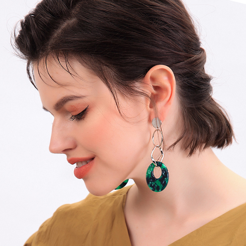 Temperament Long Geometric Acrylic Earrings