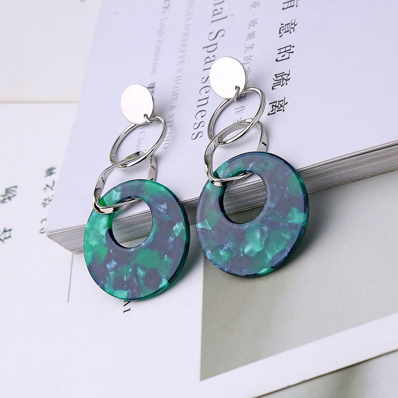 Temperament Long Geometric Acrylic Earrings