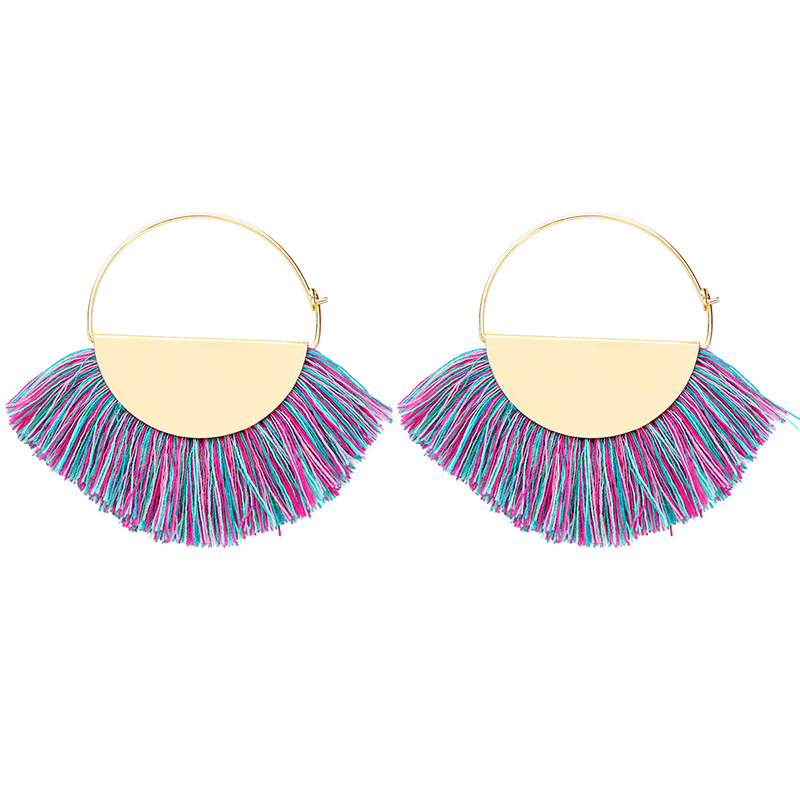 Tassel Boho Circle Earrings