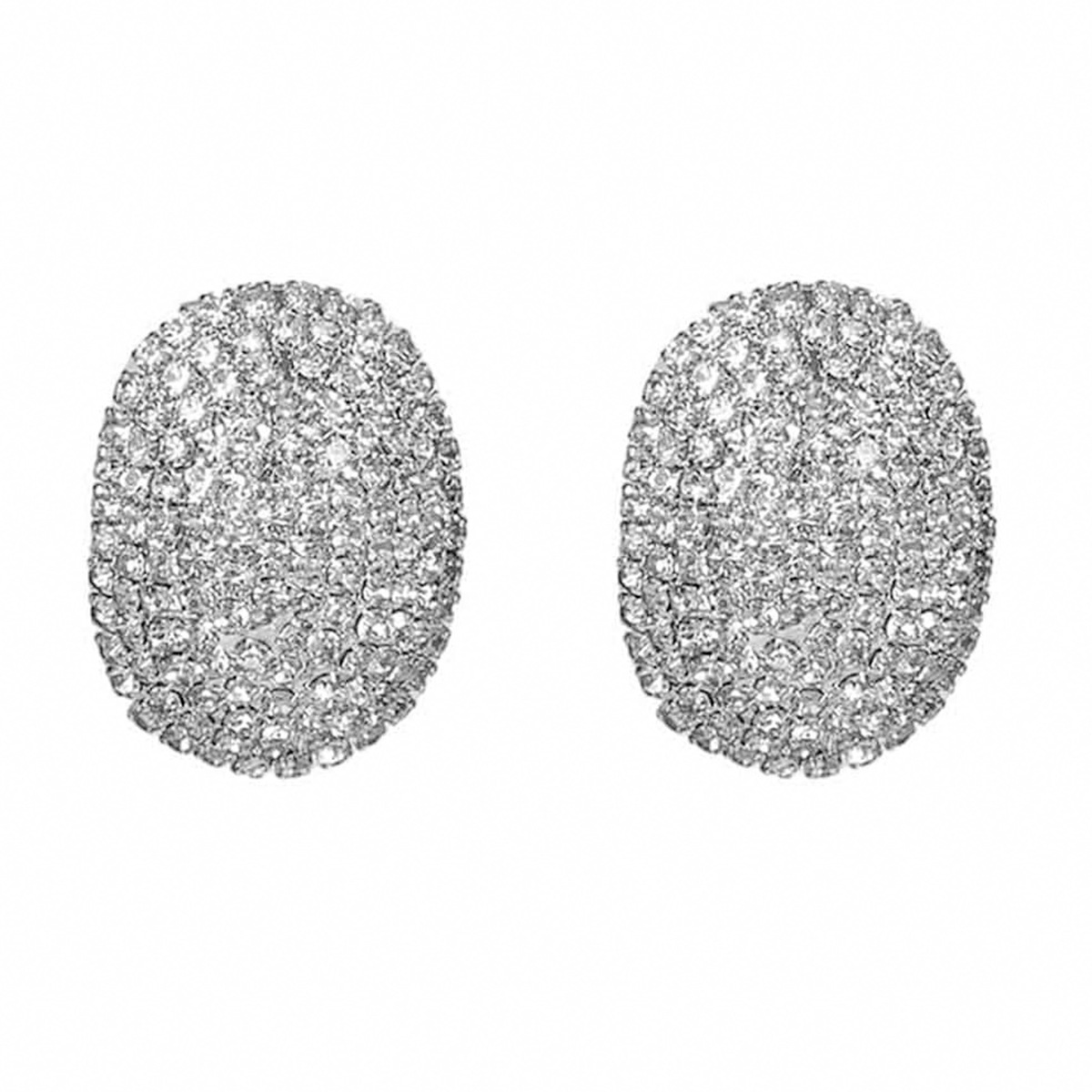 Simple Delicate Full Rhinestone Stud Earrings