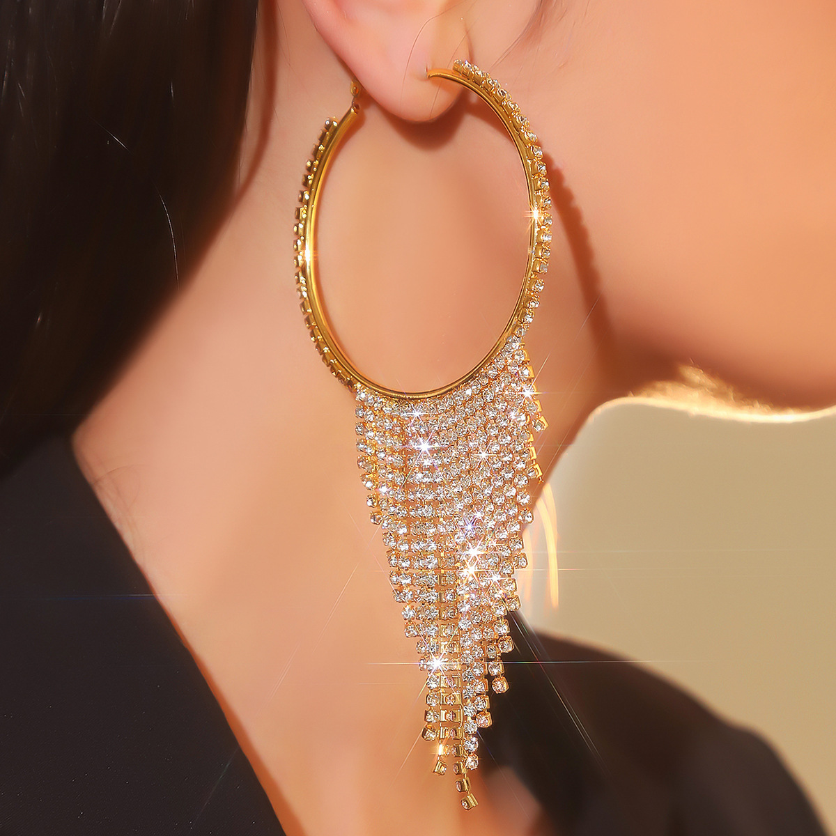 Sexy Exaggerated Long Tassel Earrings