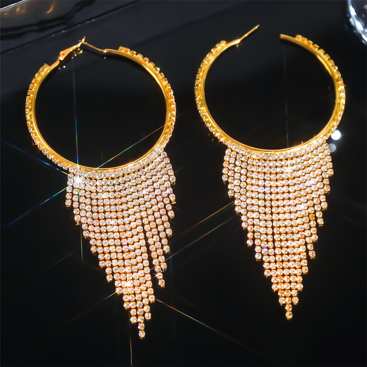 Sexy Exaggerated Long Tassel Earrings