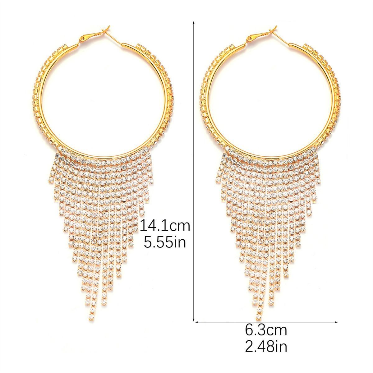 Sexy Exaggerated Long Tassel Earrings