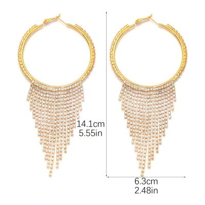 Sexy Exaggerated Long Tassel Earrings