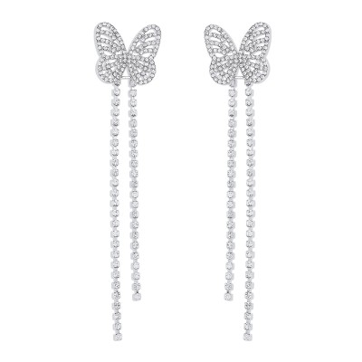 French Claw Chain Tassel Fairy Earrings