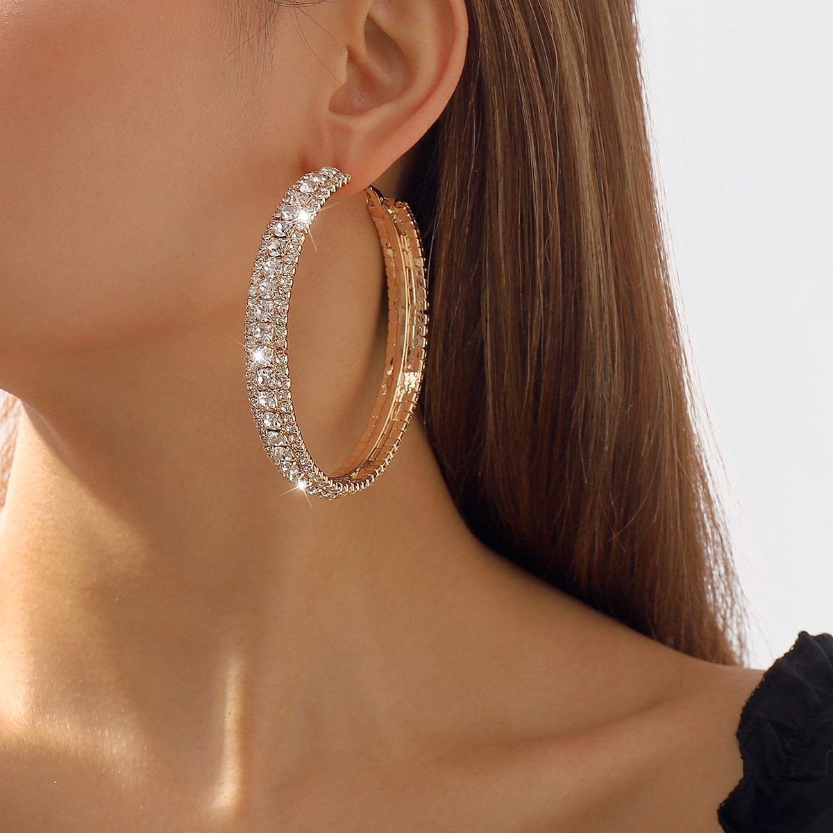 Luxury Geometric Vintage Earrings With Diamonds