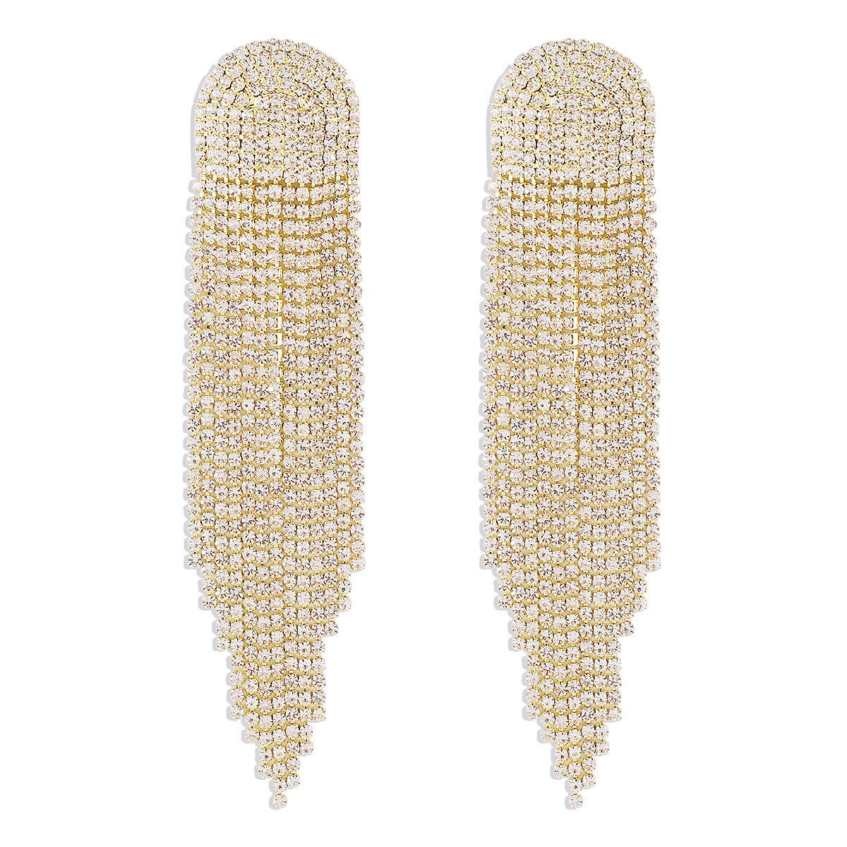 Premium Rhinestone Long Tassel Earrings