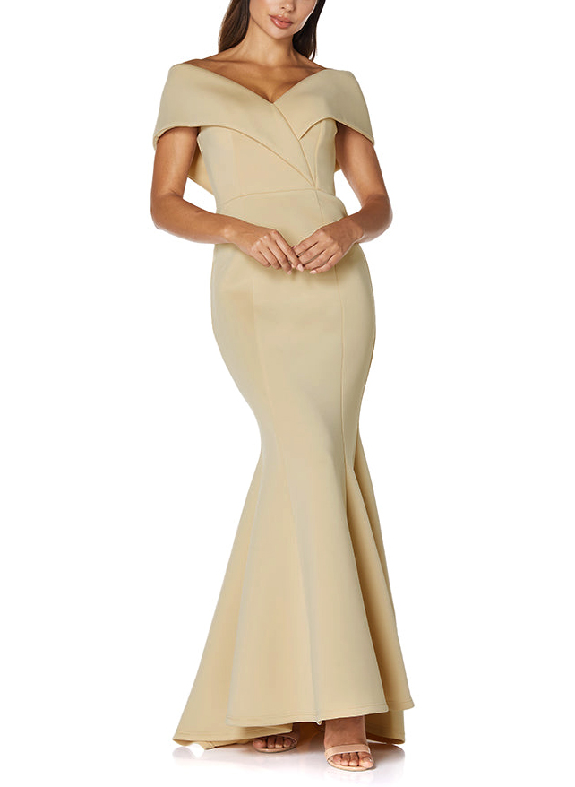 Flattering Trumpet Ruched Off-The-Shoulder Satin Evening Dresses