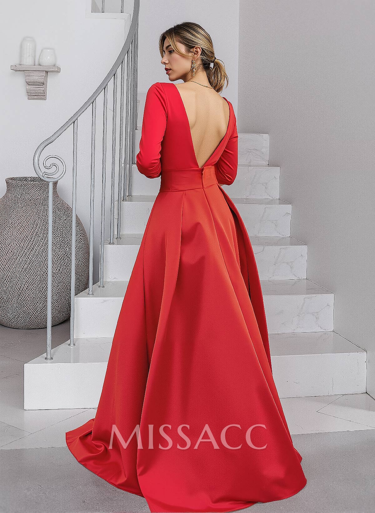 Unique V-Neck Overskirt Ankle-Length Crepe Chiffon Mother Of The Bride Dresses