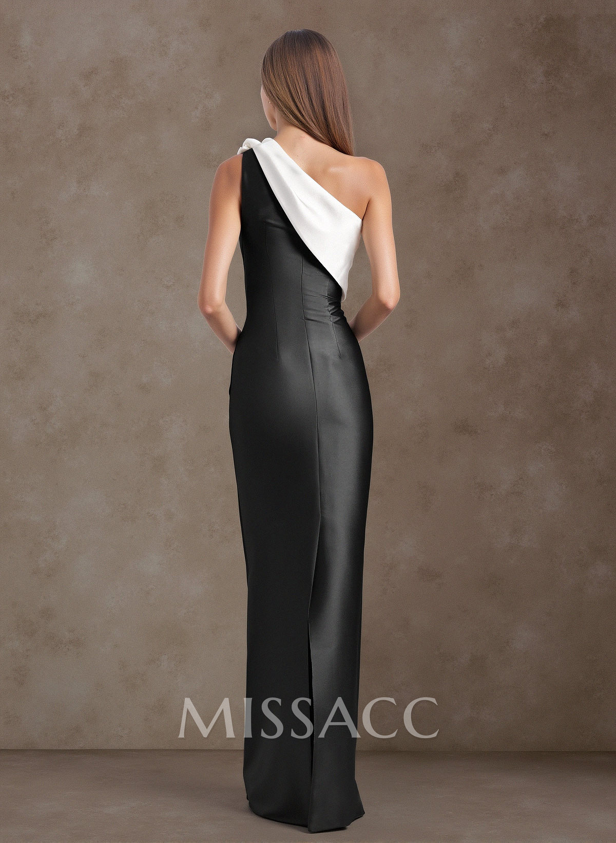 Classic  One-Shoulder Satin Mother Of The Bride Dresses With Ruched Floral