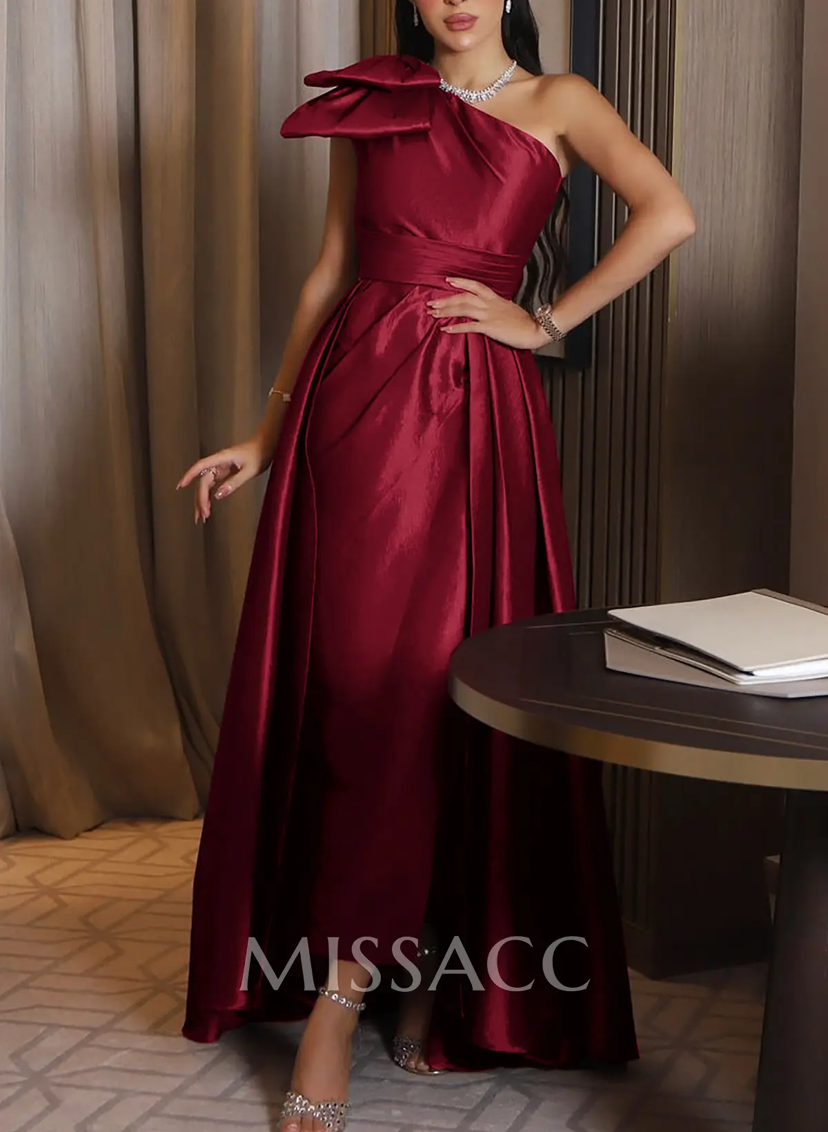 simple and elegant evening dresses Simple A-Line Satin Blue Long Prom Dress, Blue Long Evening Dress dresstby