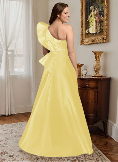 Simple One-Shoulder A-Line Evening Dresses